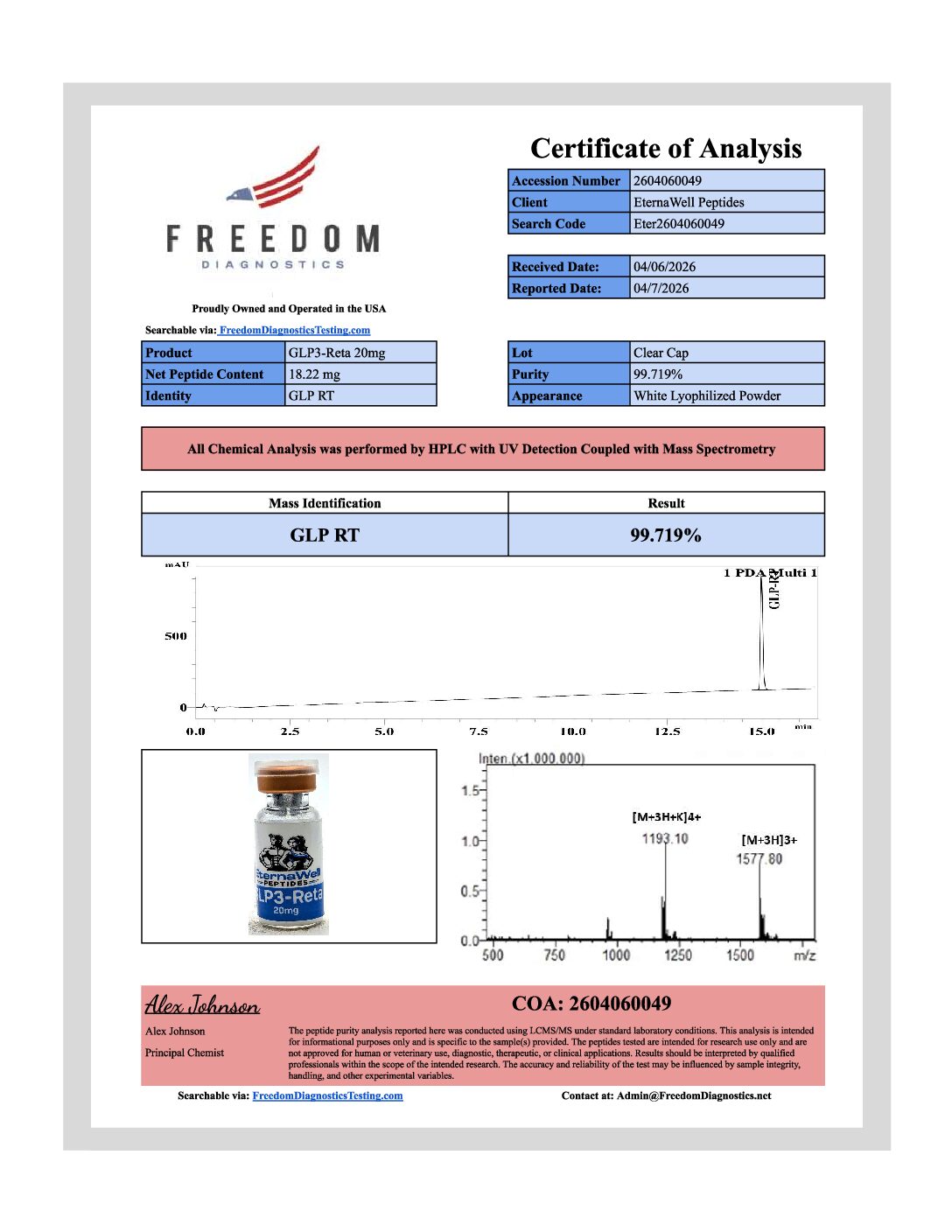 GLP3 Retatrutide 20mg